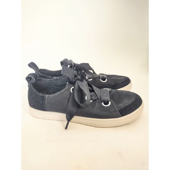 Ugg Koolaburra Comfort Sneakers Size 6.5 Lace-up Black Ribbon Lace Suede Leather - Picture 1 of 12